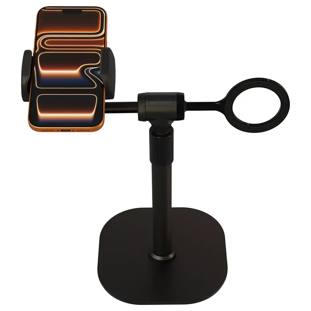 Porodo Evostand 360° Dual Rotating Phone Holder with Anti-Slip Base - Black4.webp