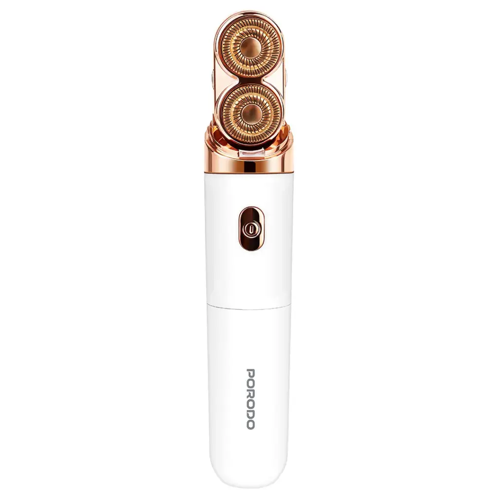 Porodo 2-In-1 Electric Face & Body Razor - White4.webp