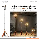 Porodo Lifestyle 9000mAh Work Lantern Foldable Multi-Mode LED Light with Tripod Base & Hook - Orange.webp