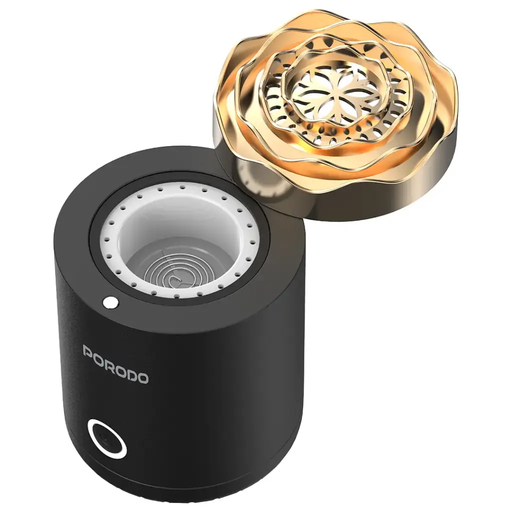 Porodo Lifestyle Rose Mini Incense Burner - Black3.webp