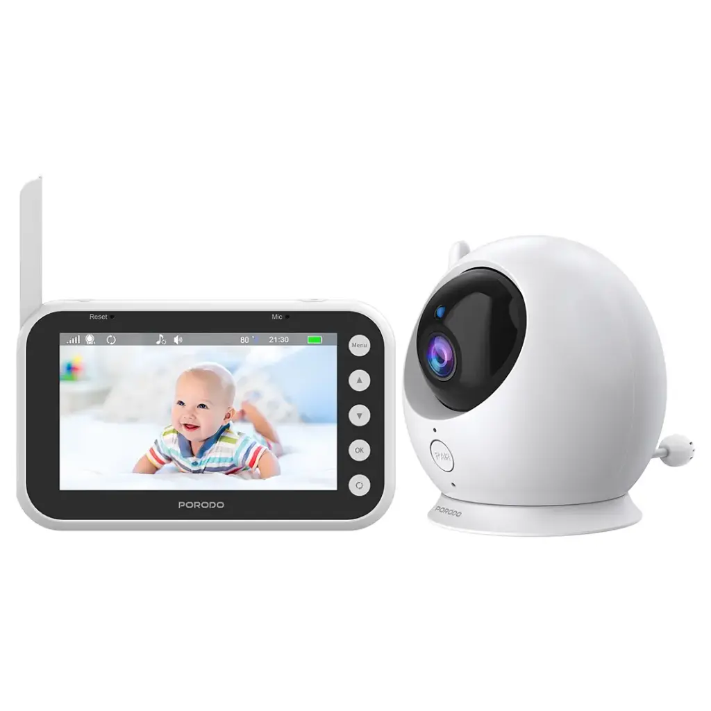 Porodo Lifestyle Lumi Baby Smart Monitor with Camera and Display Screen - Silver2.webp