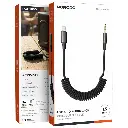 Porodo Coiled Aux Cable with Tangle-Free Design - Black4 usb-c to aux.webp