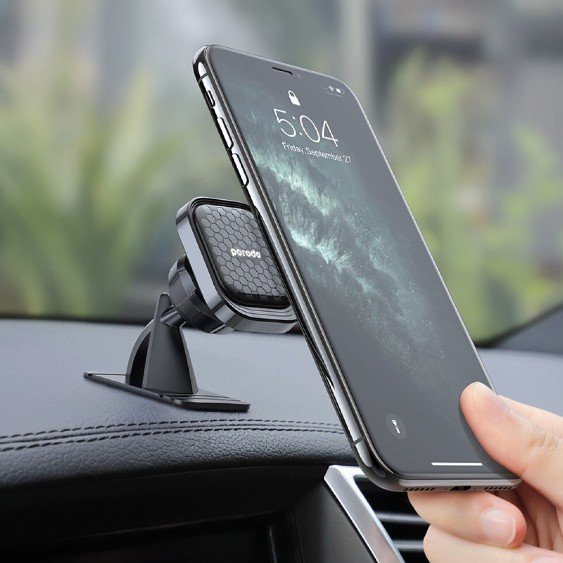 Porodo Magnetic Dash Mount Cell Phone Holder 360 Degree Rotation