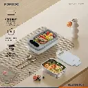 Porodo Lifestyle Heatmate Waterless Electric Lunch Box with Smart Thermostat Control - White2.webp