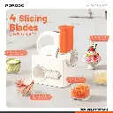 Porodo Lifestyle Fresko Multi-Functional Salad Maker with 4 Slicing Blades - White2.webp