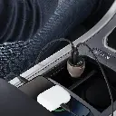 Porodo Valtro Multi-Port Car Charge with USB Fast Charging - Brown.webp