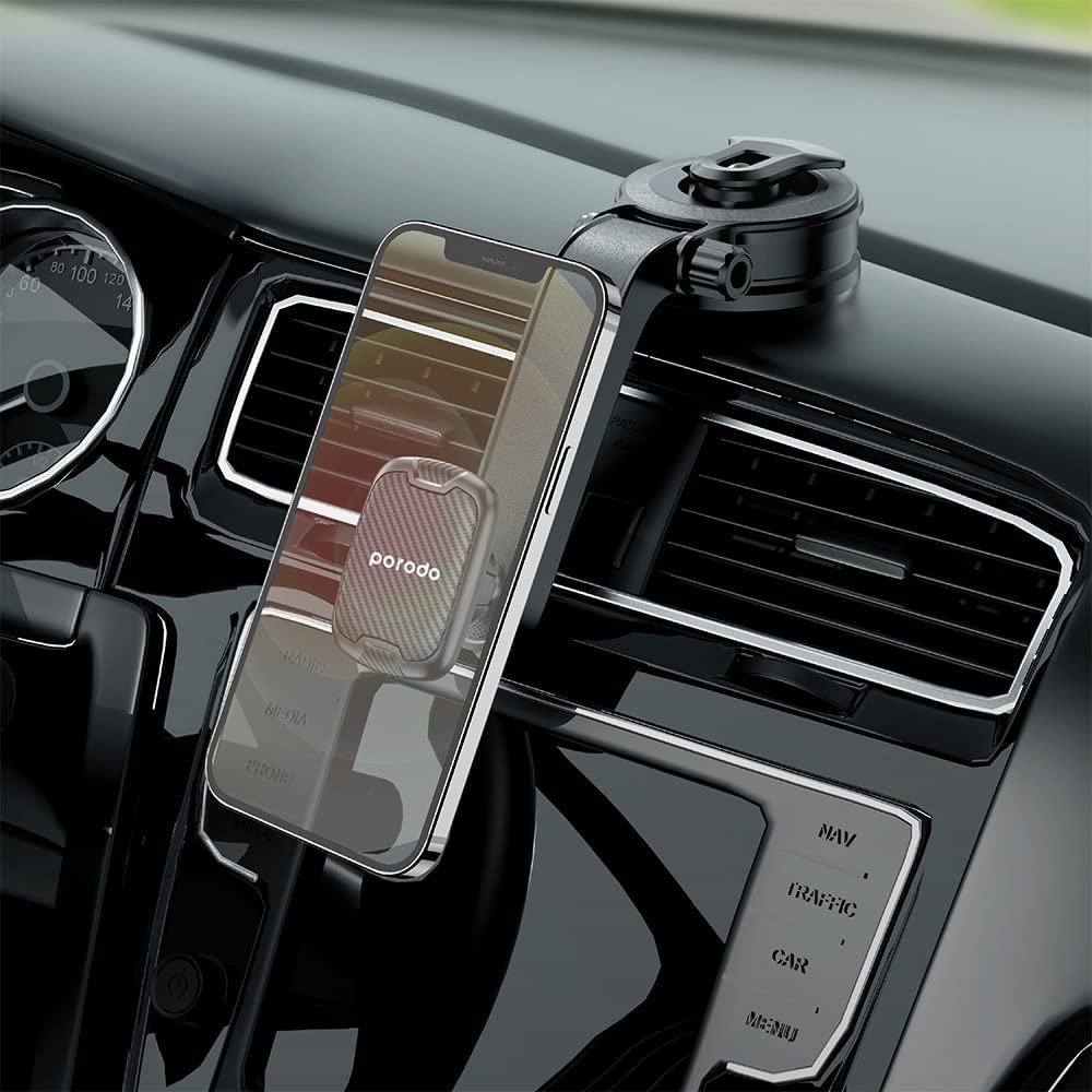 Car Mount Windshield With Strong Magnets And Suction Cup