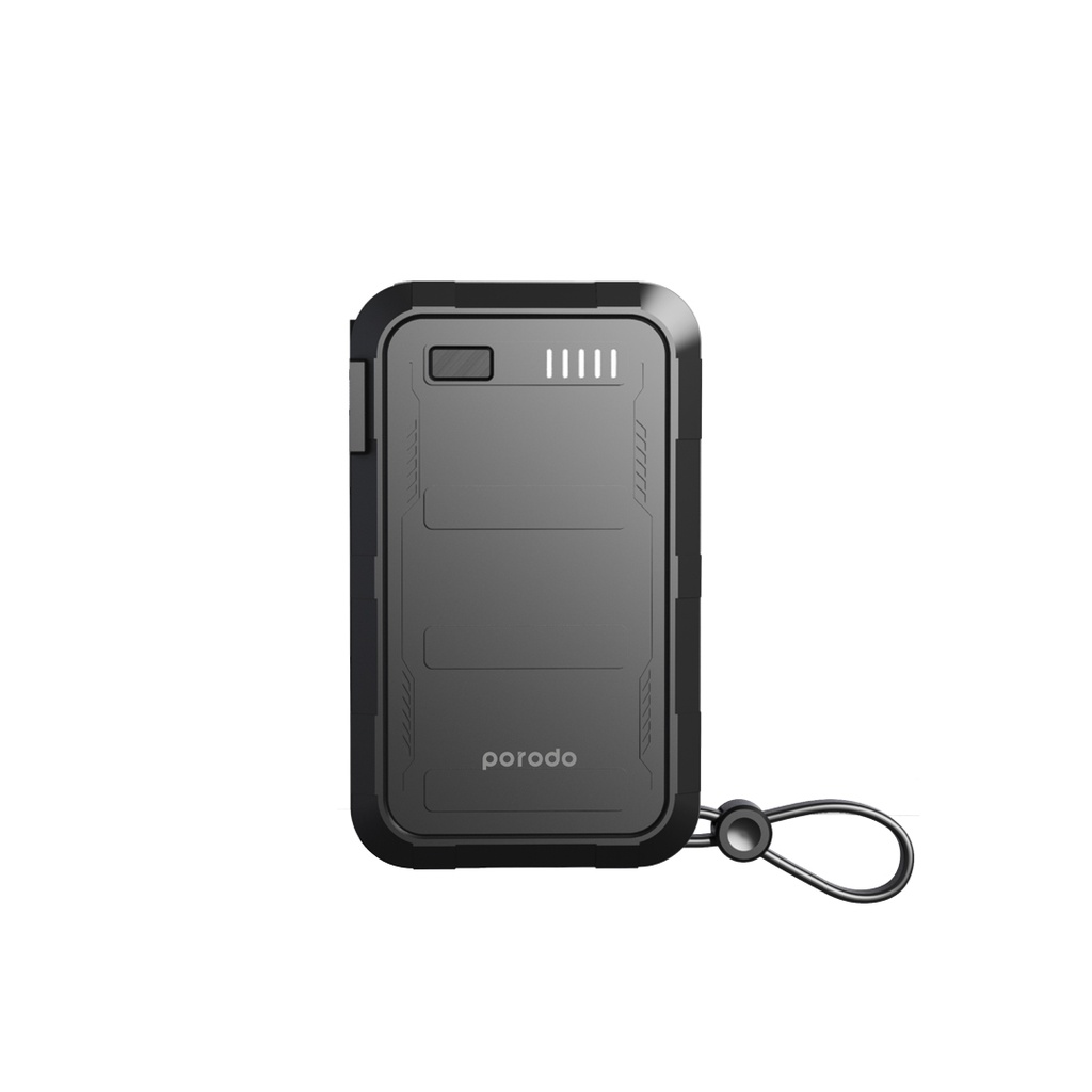 Porodo 10000mAh Wall Charger Power Bank - Black