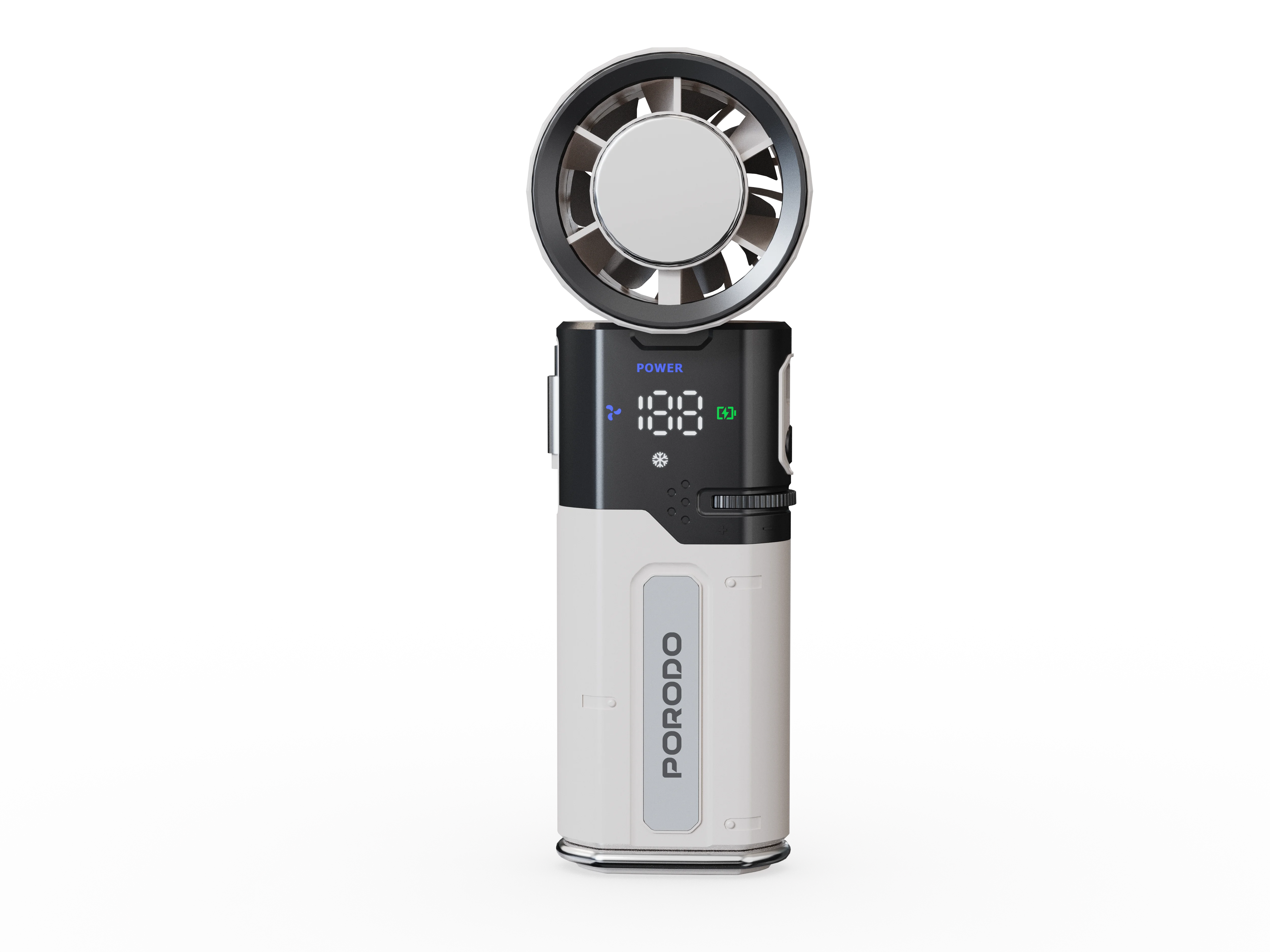 Porodo Lifestyle Chillo Plus Rechargeable Ice Cooling Fan (PDLFSTMF120WH)