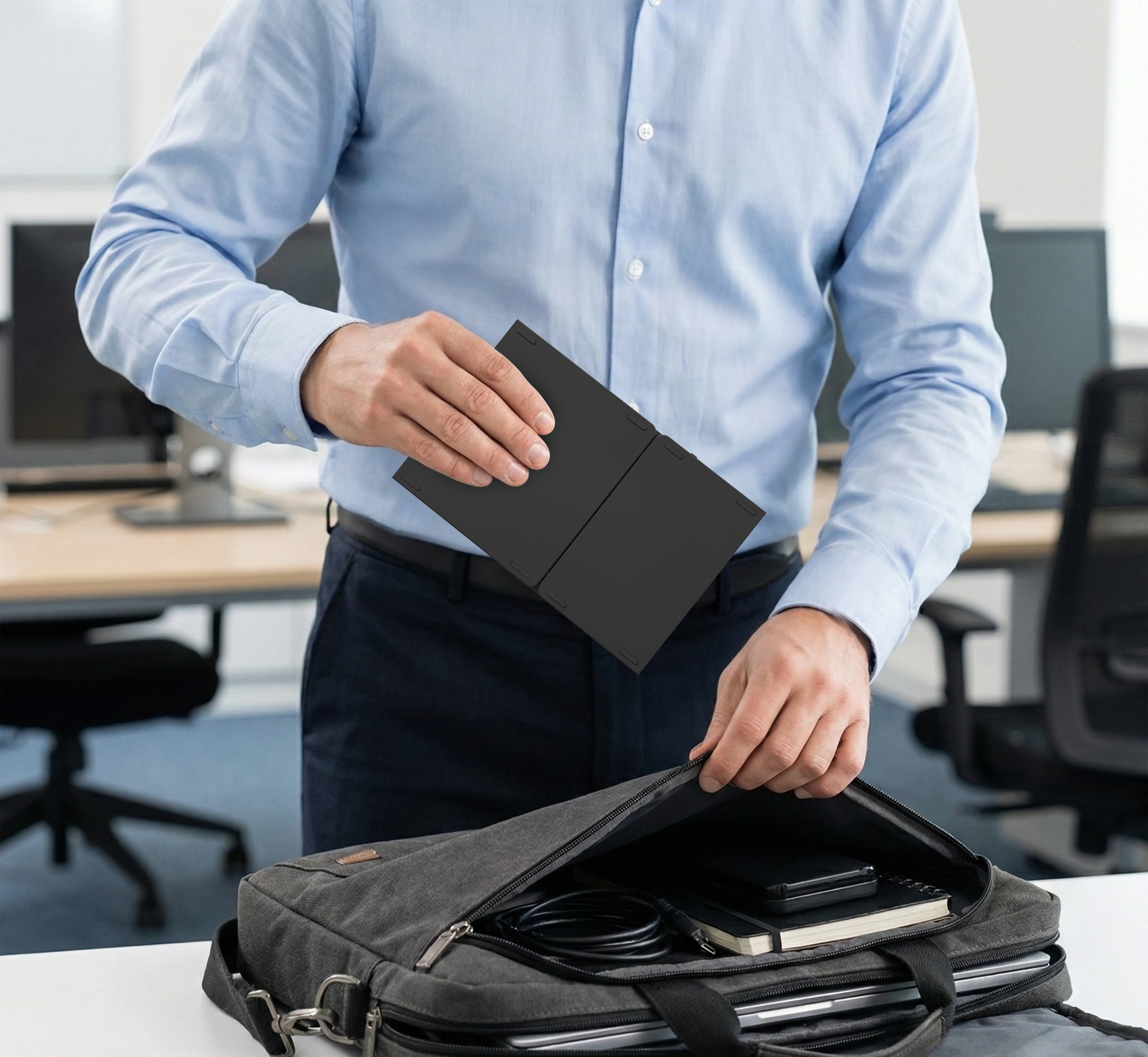 Porodo Minima Slim Folding Keyboard With Integrated Numpad & Touchpad