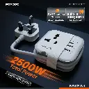 Porodo Blue Volga Multi-Port Universal AC Socket with USB-A & C - White6.webp