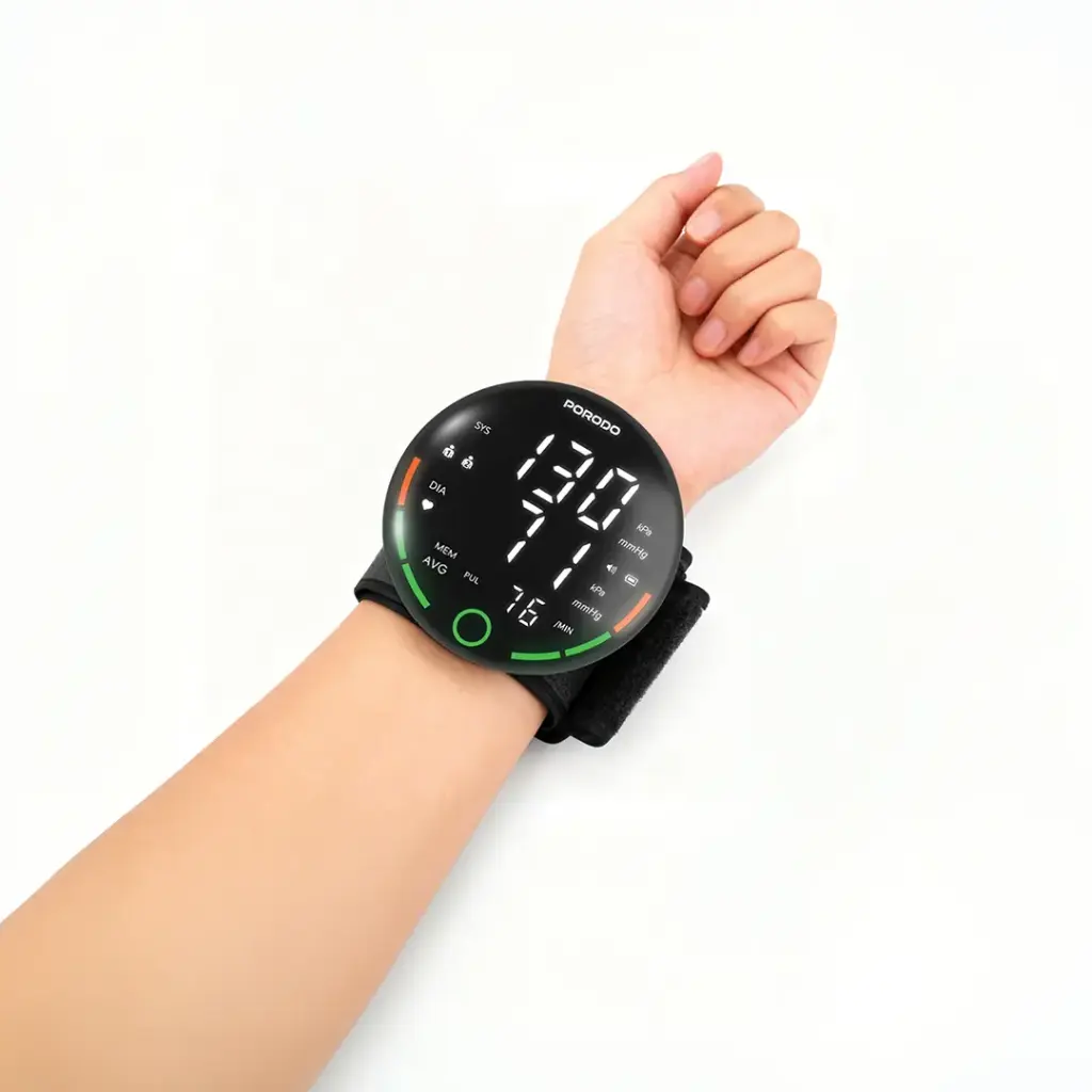 Porodo LiveOn - Digital Blood Pressure Monitor with One-Key Measure - Black3.webp