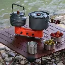 Porodo Lifestyle Dual Burner Camping gas Stove - Orange2.webp