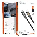 Porodo Pixelated Braided Cable 1M (USB-C to USB-C & USB-C to Lightning) - Black.webp