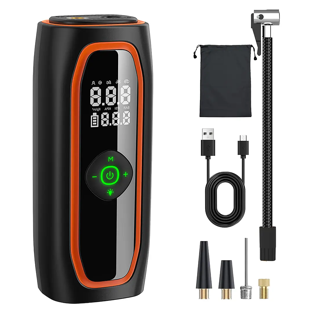Porodo Voltair 120W Car Tire Inflator with 7500mAh Battery - Black