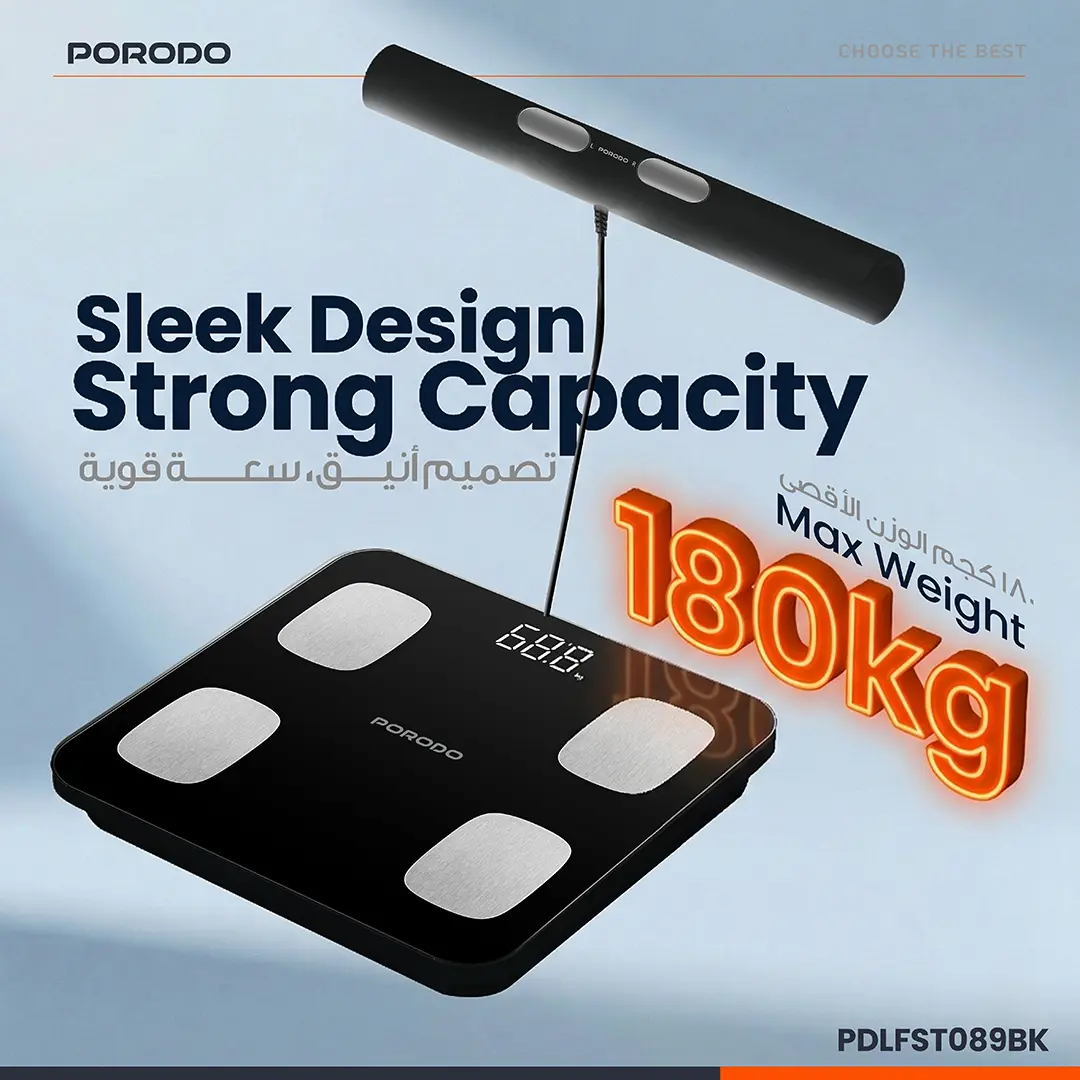Porodo Lifestyle Precise Analysis Smart Scale