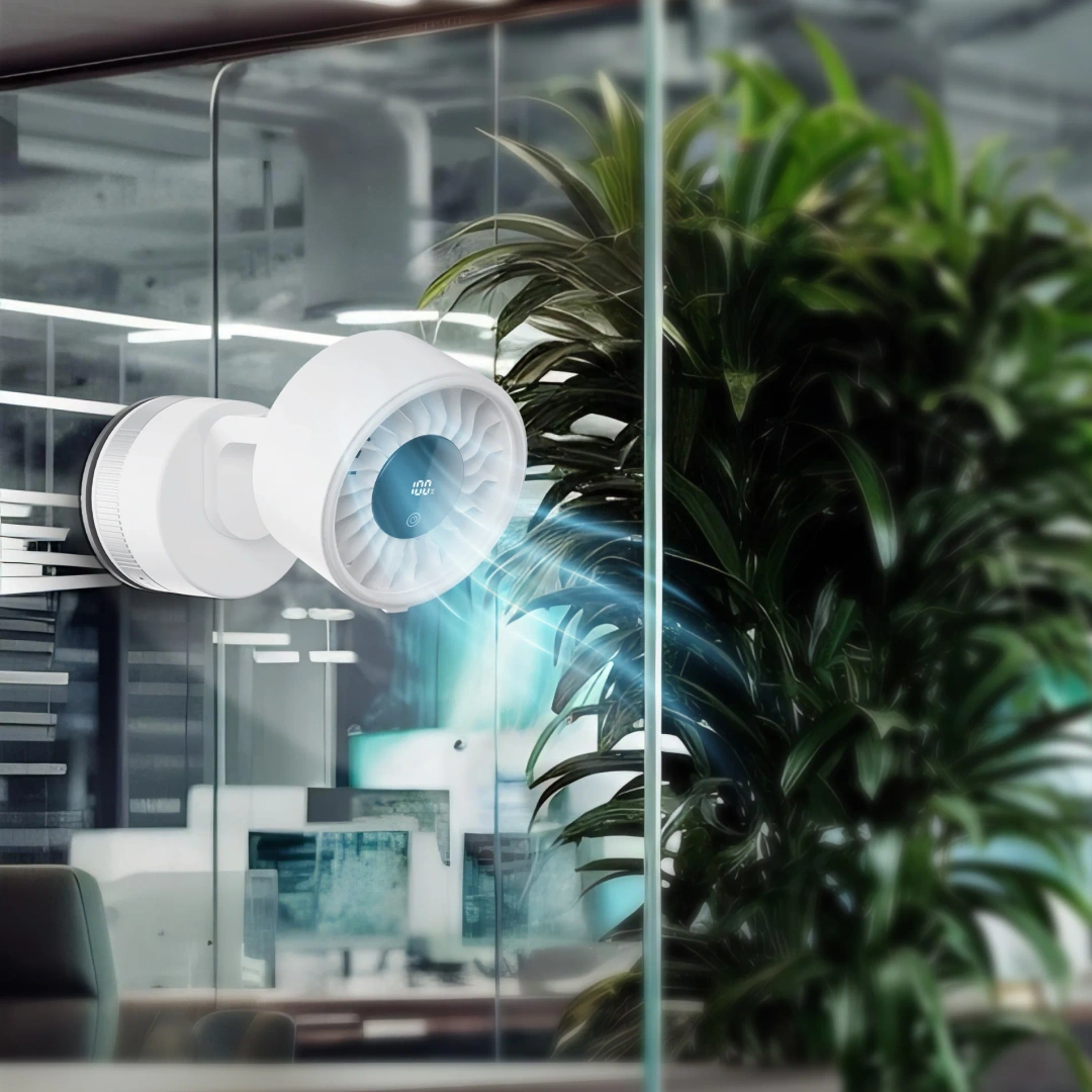 Porodo Chillo Luxe Suction Cup Fan 4000mAh - White