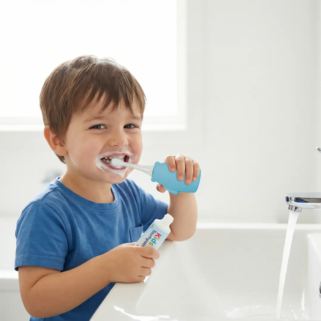 Porodo Totlo Kids' Electric Silicone Toothbrush - Blue