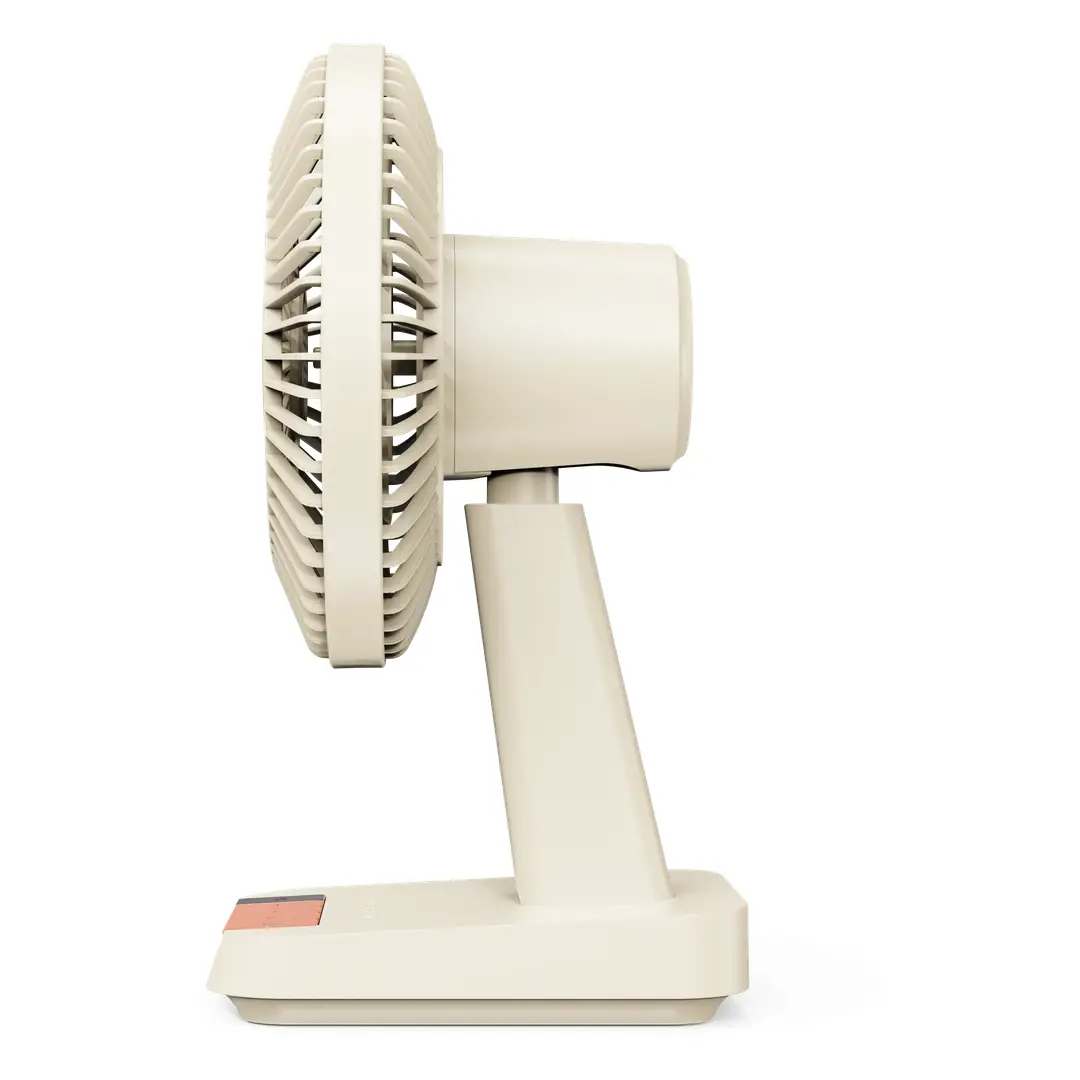 Porodo Lifestyle Chillo Portable Desk Fan with Rechargeable Battery - Beige & Orange