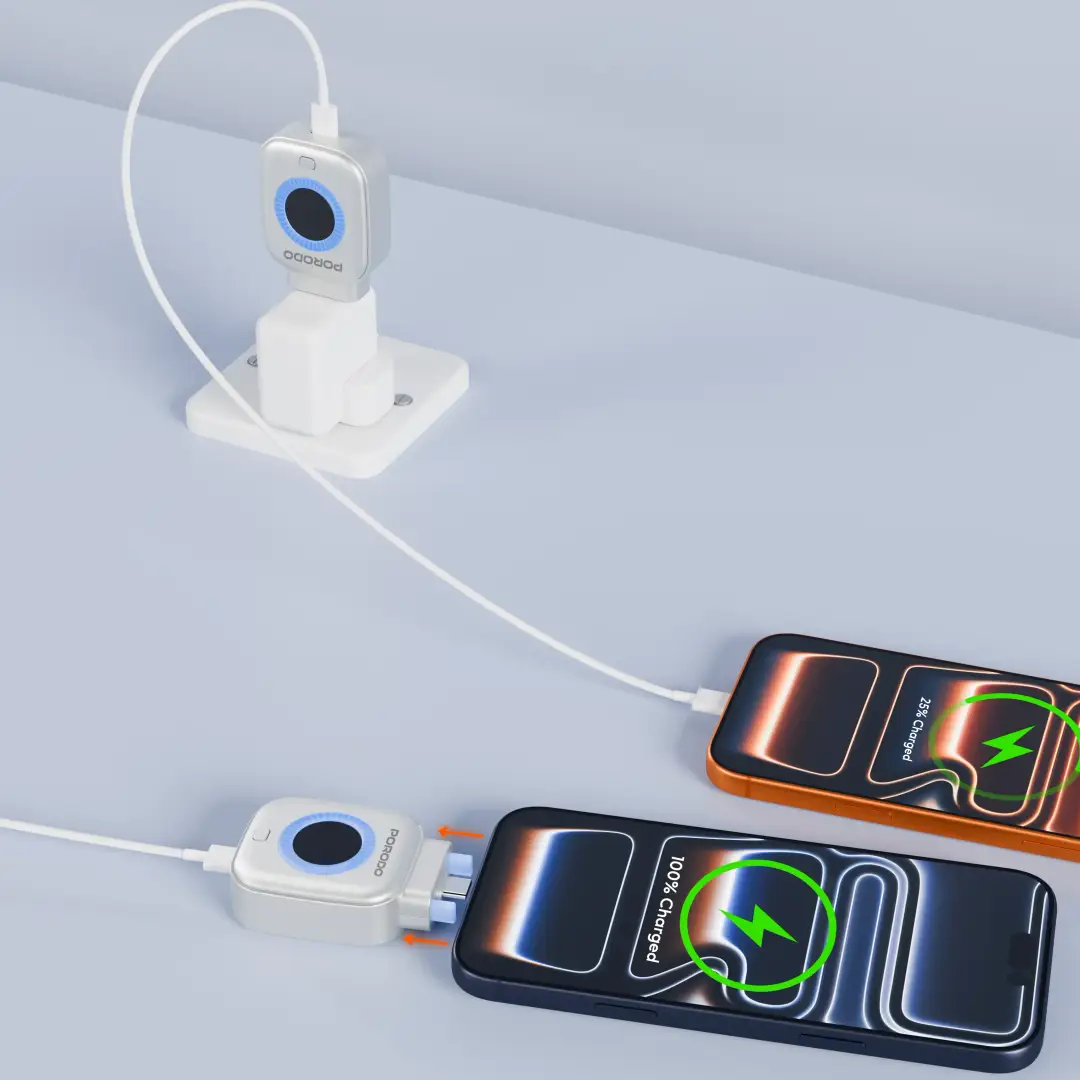 Porodo Auto Cutoff Smart Charging Adapter - Silver