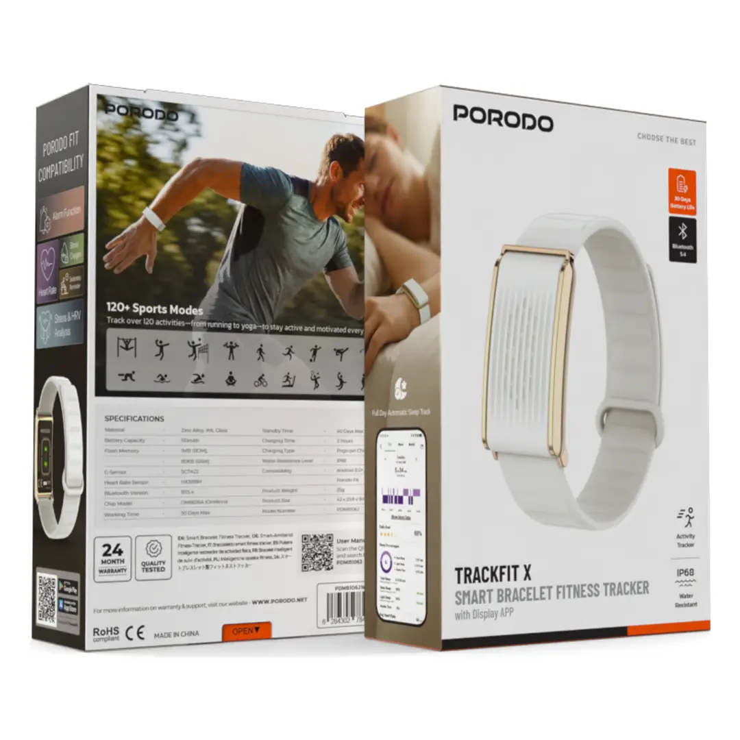 Porodo Trackfit X Screenless Magnetic Fitband (PDMB1062WT)