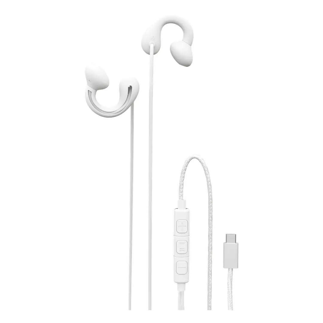 Porodo Voxes Clip-On USB-C Wired Earphones (PDFM3346CWH)