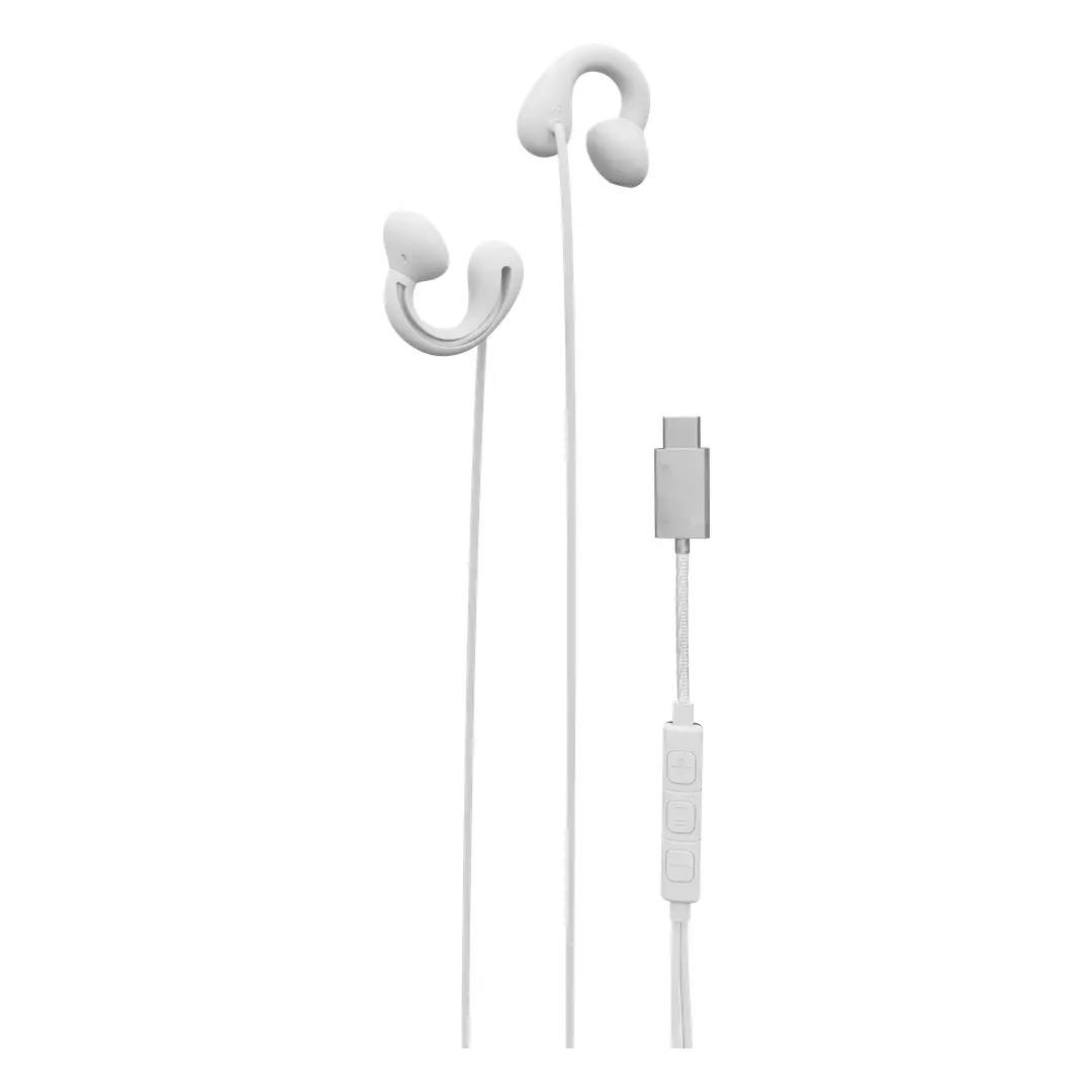 Porodo Voxes Clip-On USB-C Wired Earphones (PDFM3346CWH)