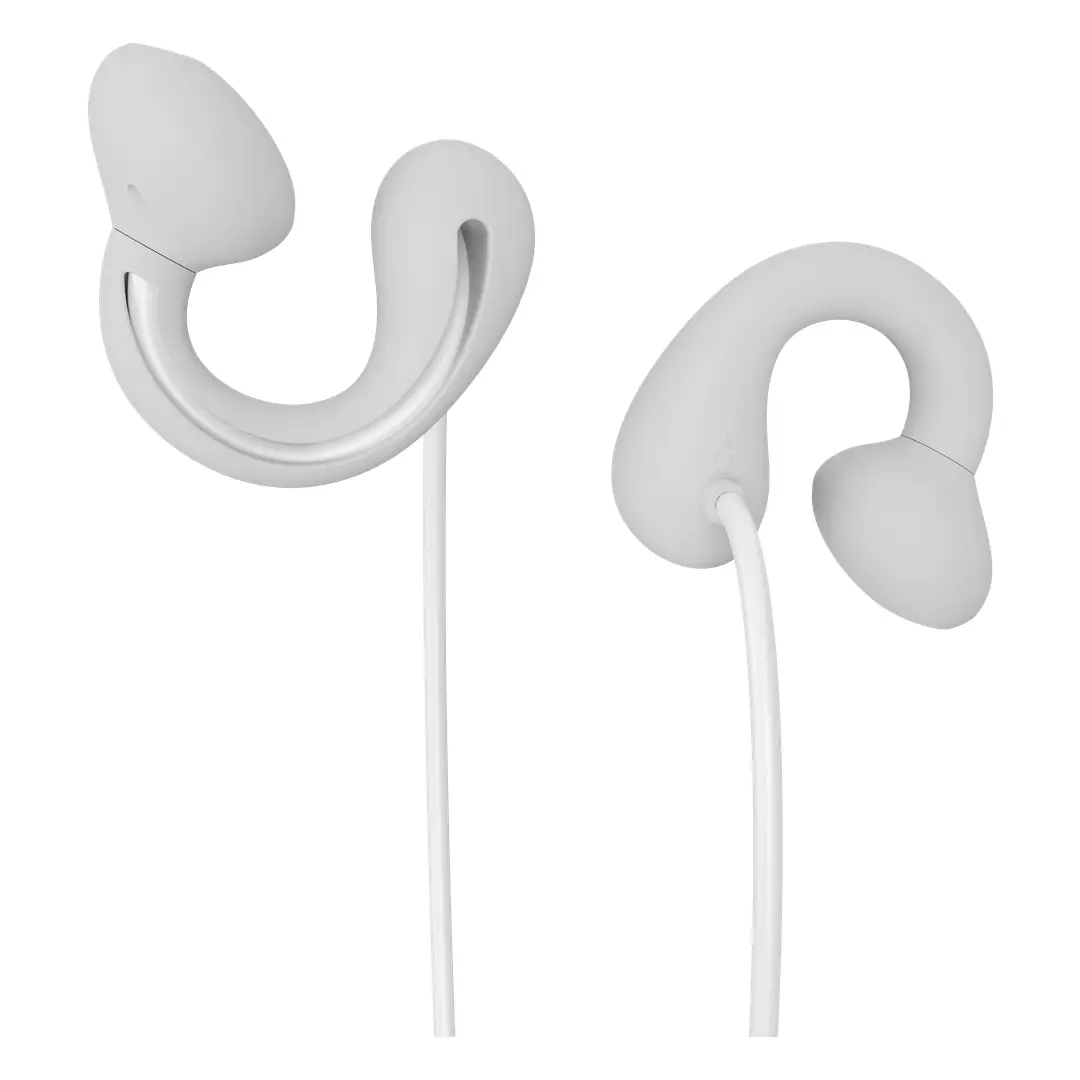 Porodo Voxes Clip-On Wired Earphones (Lightning) - White