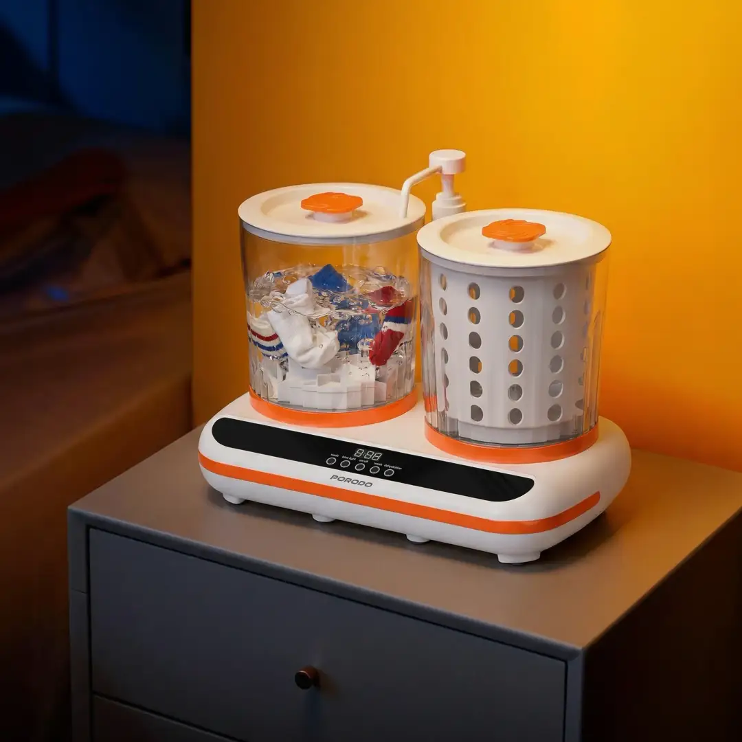 Porodo Lifestyle 2-in-1 Mini Washing Machine - White