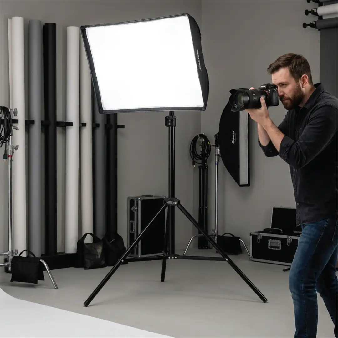 Porodo Expandable Tripod Stand for Photography Light - Black