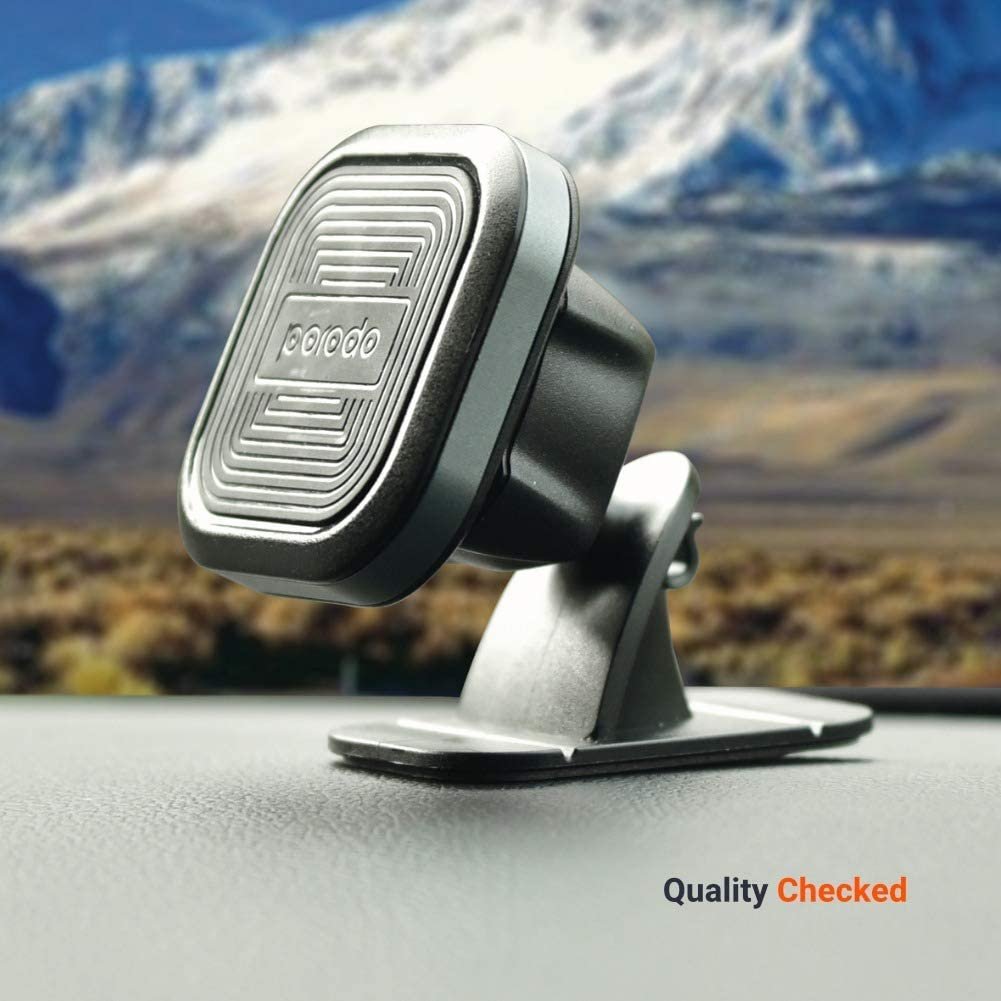 Porodo Aluminum Magnetic Car Mount (Air Vent + Stick-On Holder)