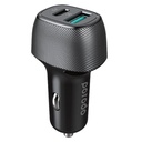 Dual Port Car Charger with Braided Type-C to Lightning Cable