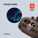 Porodo Lifestyle Retro Desk Lamp with White Noise and Bluetooth Speaker - Black