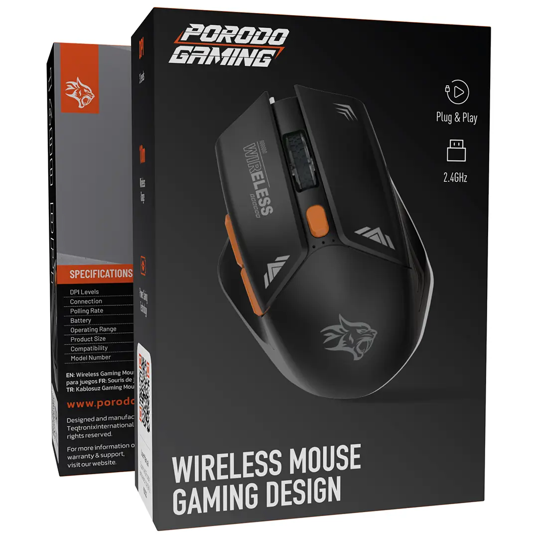 Porodo Gaming Wireless Mouse Gaming Design.webp