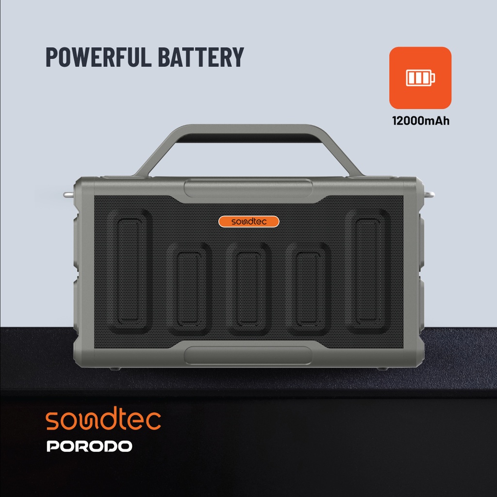 Porodo Soundtec Surge 2.2 Channel Party Speaker - Black