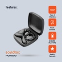Porodo Soundtec Aero Tune Open Wearable Earbuds - Black