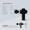 Porodo Lifestyle Precision Handheld Massager with 4 Interchangeable Head