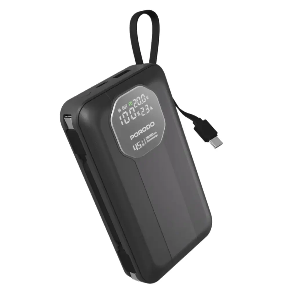 Porodo 20000mAh Power Bank - Black