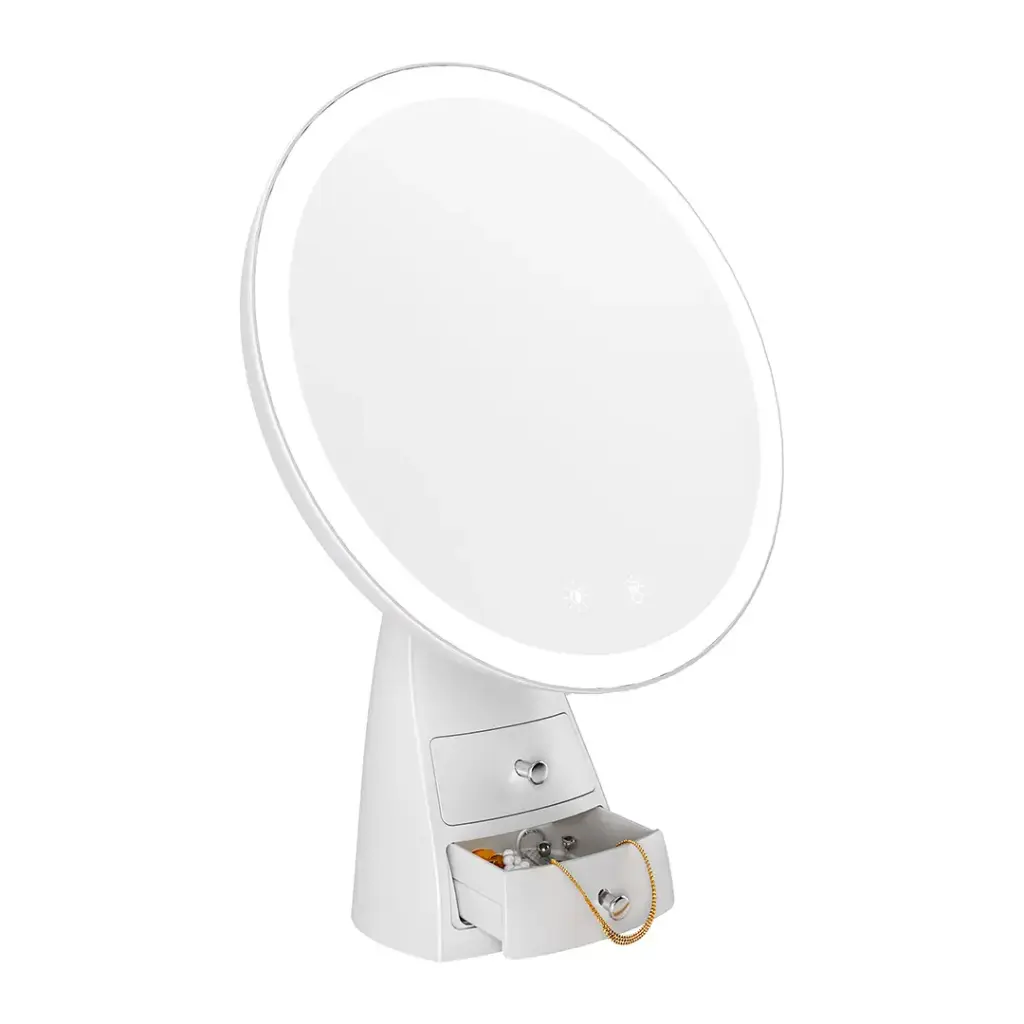 Porodo lifestyle Led Illuminated Mirror - White/Rose Gold