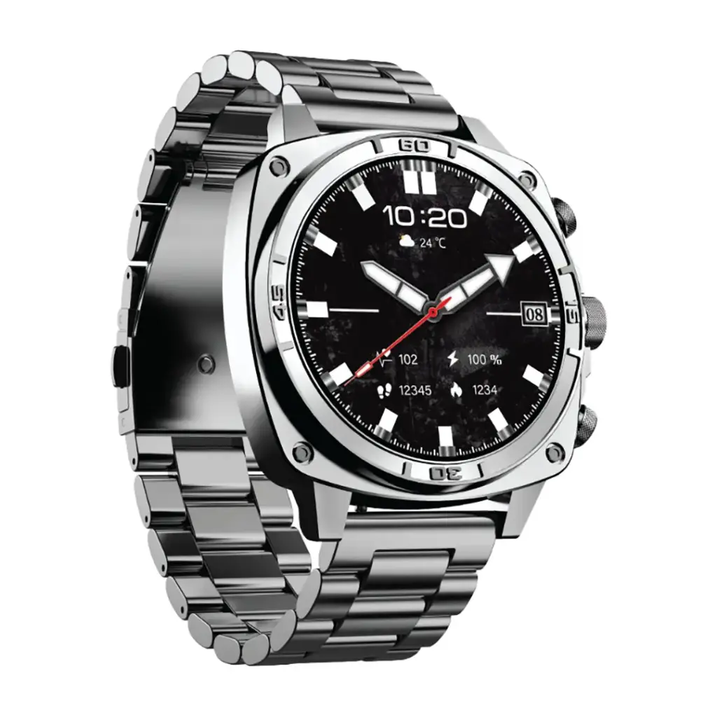 Porodo Chrono Steel Smart Watch - Silver