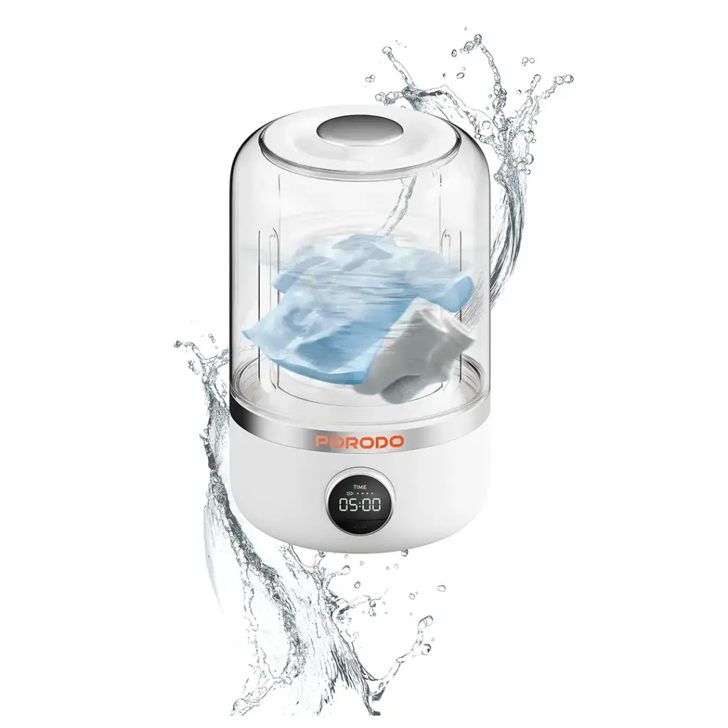 Porodo Lifestyle Cordless Mini Washing Machine - White