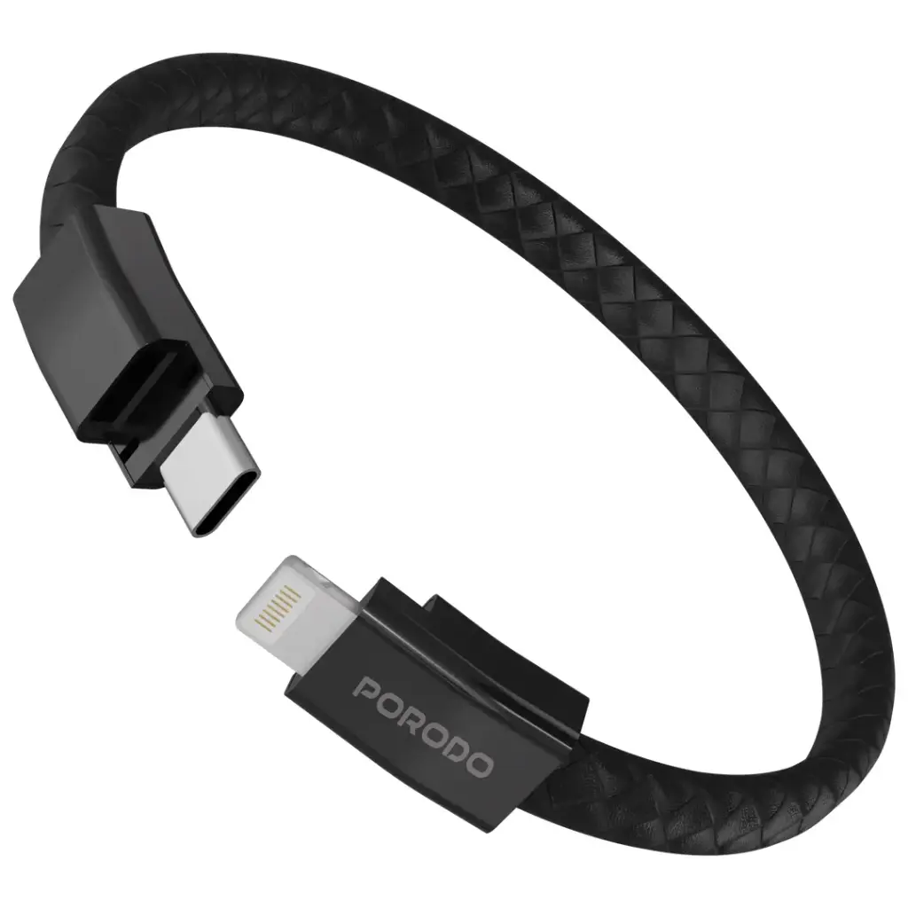 Porodo USB-C to Lightning Wristband Cable Magnetic Steel Clasp