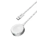 Porodo One Touch Charger Magnetic Watch Charger - White