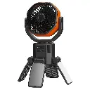 Porodo Lifestyle Suncharge Outdoor Solar Fan - Black & Orange