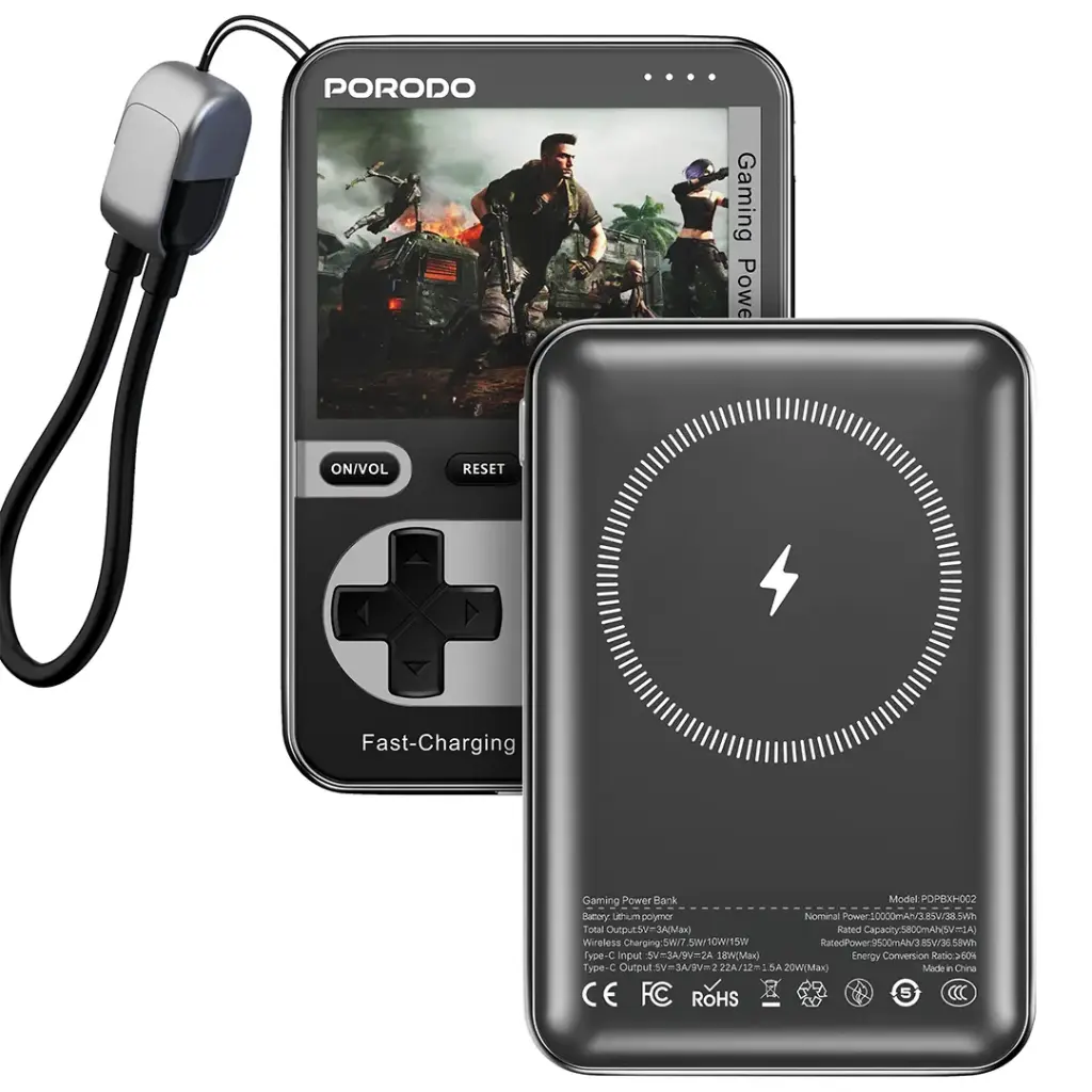 Porodo Arcadevolt 10000mAh MagSafe Power Bank - Black