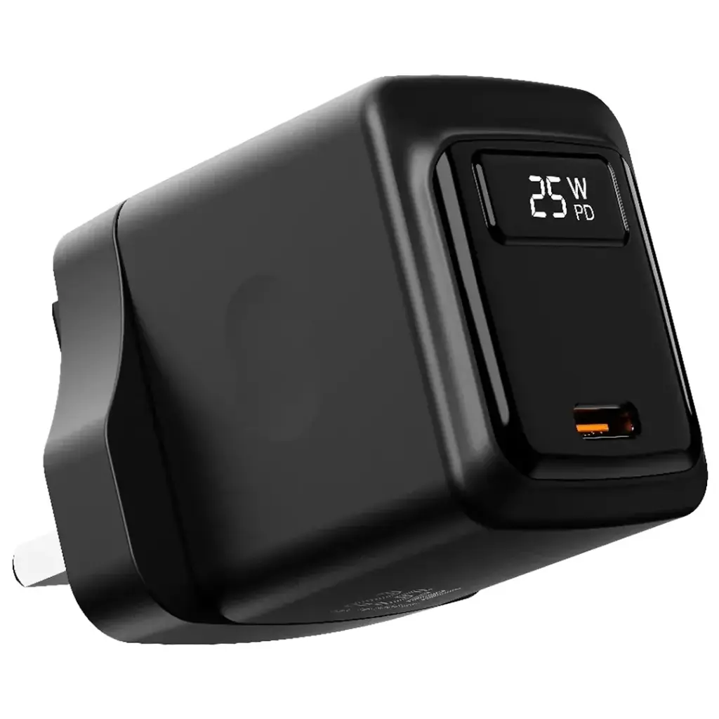 Porodo GaN 25W USB-C Wall Charger - Black
