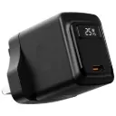 شاحن الحائط USB-C 25 واط من بورودو GaN - أسود