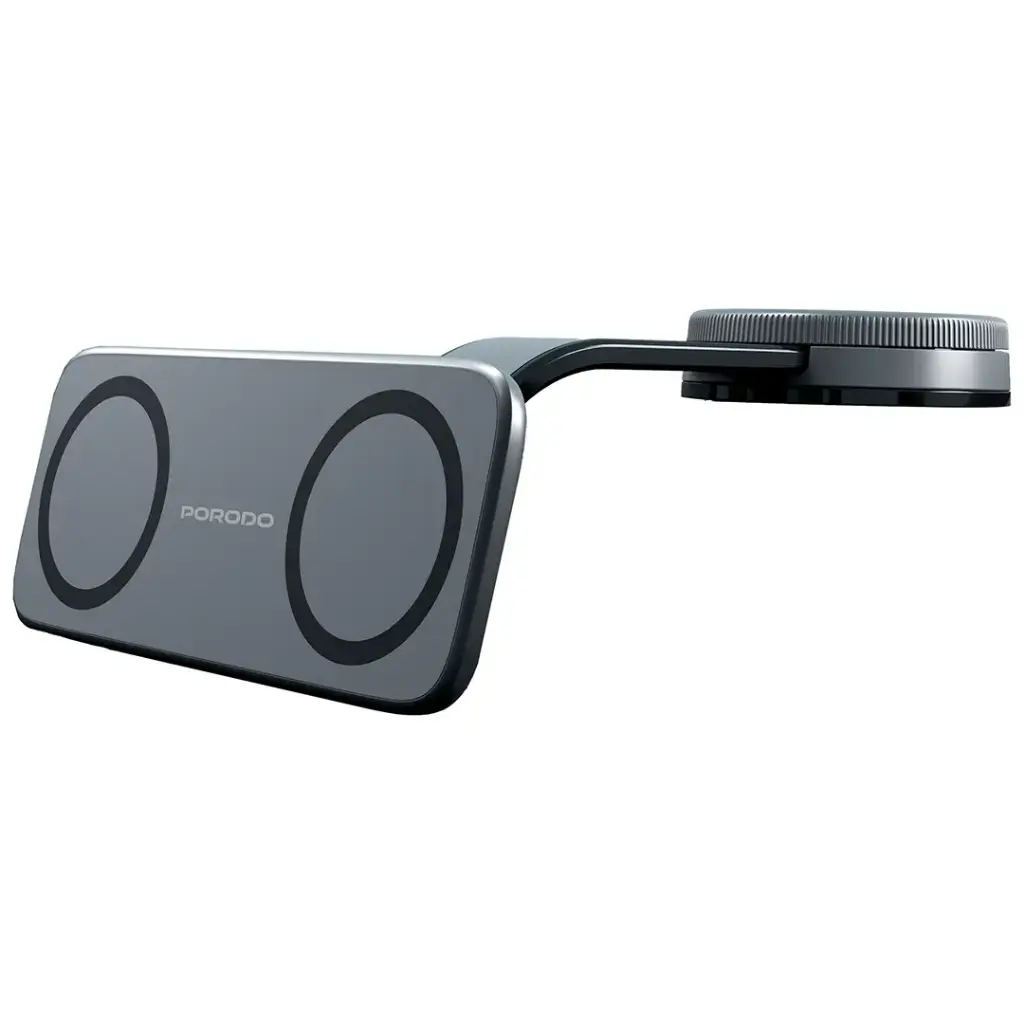 حامل سيارة بوردو مغناطيسي مع فراغ لاصق - أسود