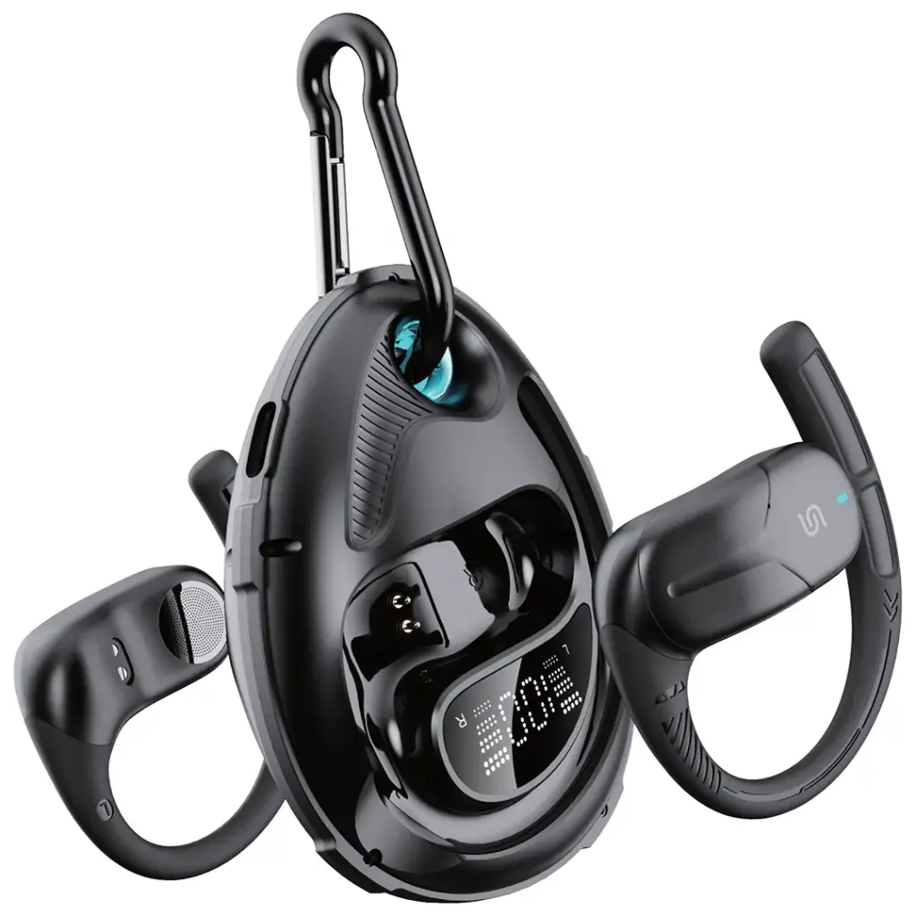 Porodo Soundtec Octopus Open-Ear Wireless Earbuds - Black