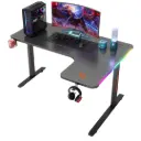 طاولة الألعاب من بورودو جيمينج Xcommand مصنوعة من ألياف الكربون مع إضاءة RGB وحوامل